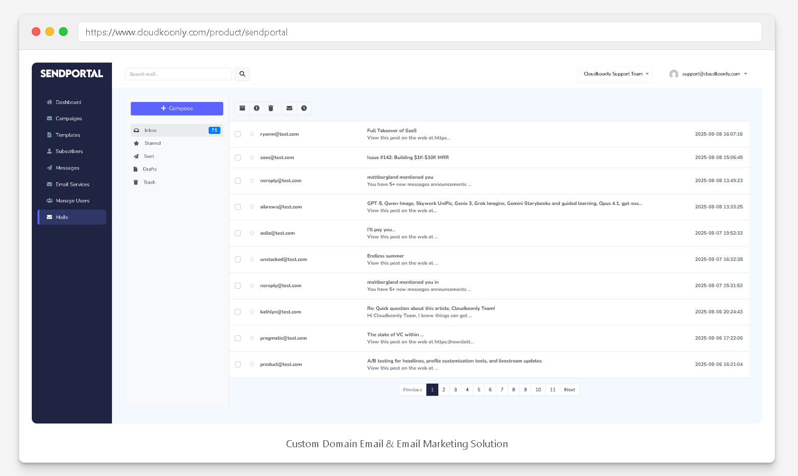 lite-email Dashboard