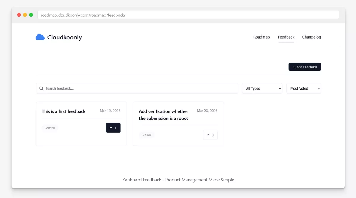 User Feedback