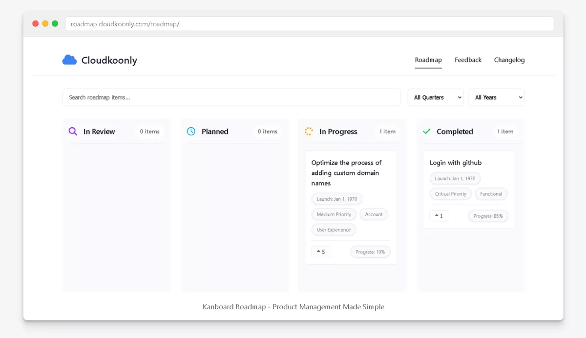 Product Roadmap