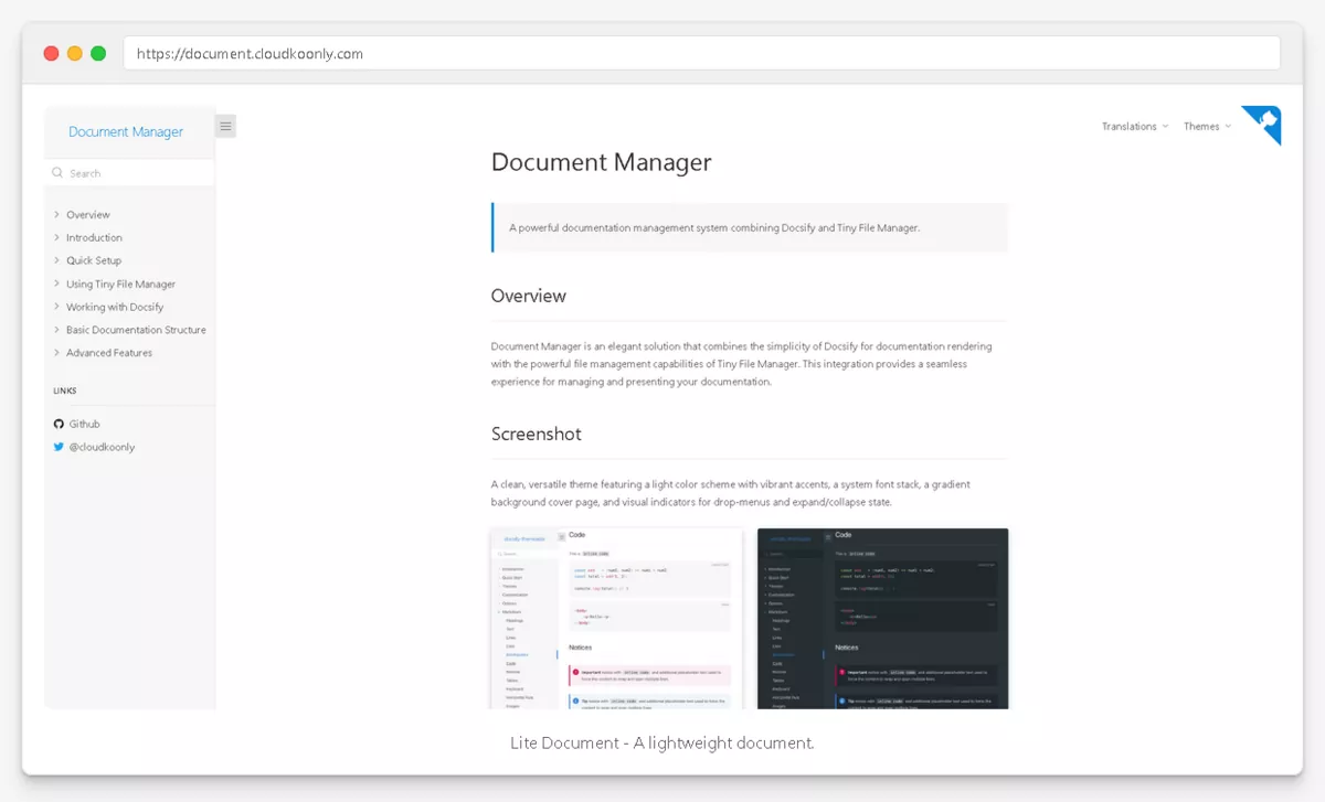 Documentation View