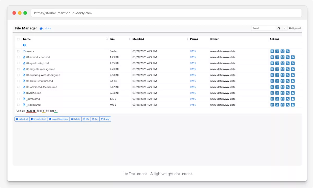Documentation View